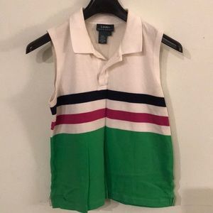 Lauren Ralph Lauren Sleeveless Striped Top LG